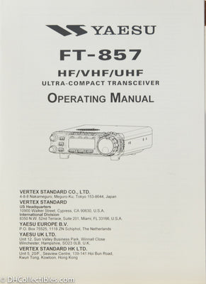 Yaesu FT-857 Amateur Radio Operating Manual