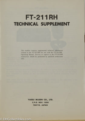 Yaesu FT-211RH Service Manual