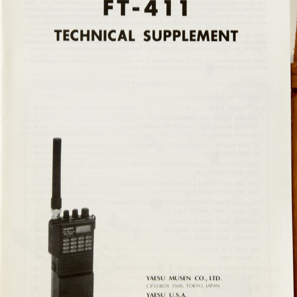 Yaesu FT-411 Service Manual