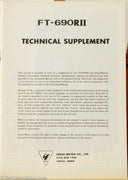 Yaesu FT-690RII Service Manual