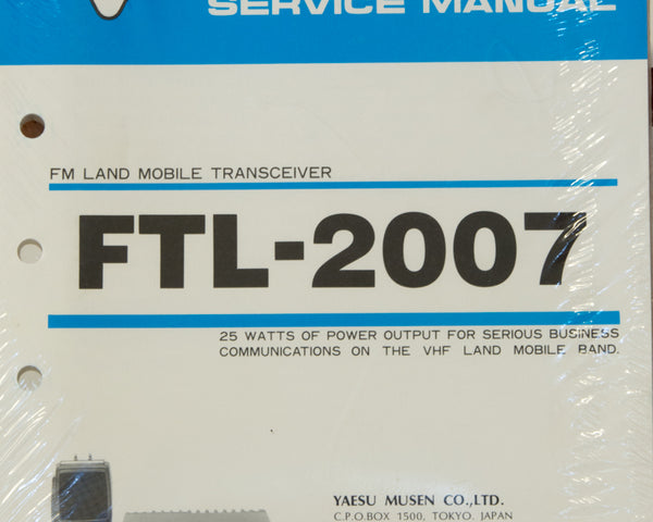 Yaesu FTL-2007 VHF Radio Service Manual