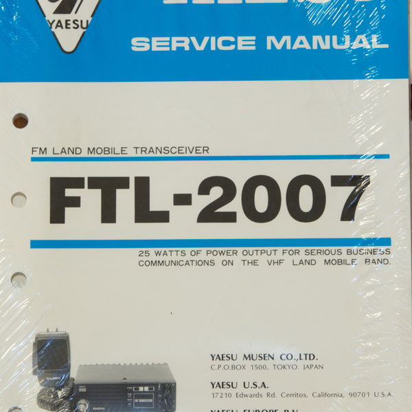 Yaesu FTL-2007 VHF Radio Service Manual