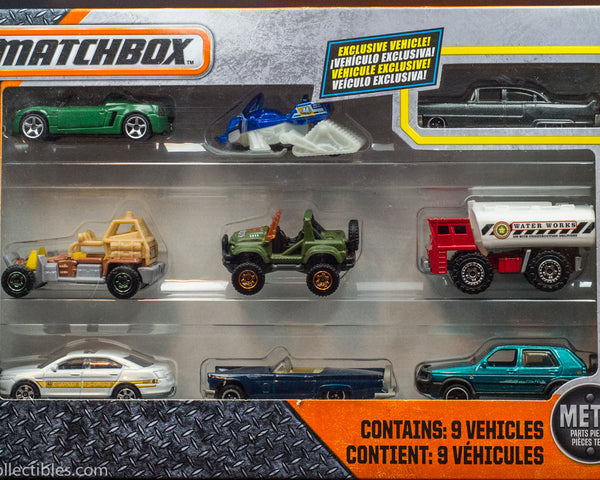 2016 Matchbox 9-Car Gift Pack (With Exclusive Cadillac Fleetwood) Die Cast Model Cars