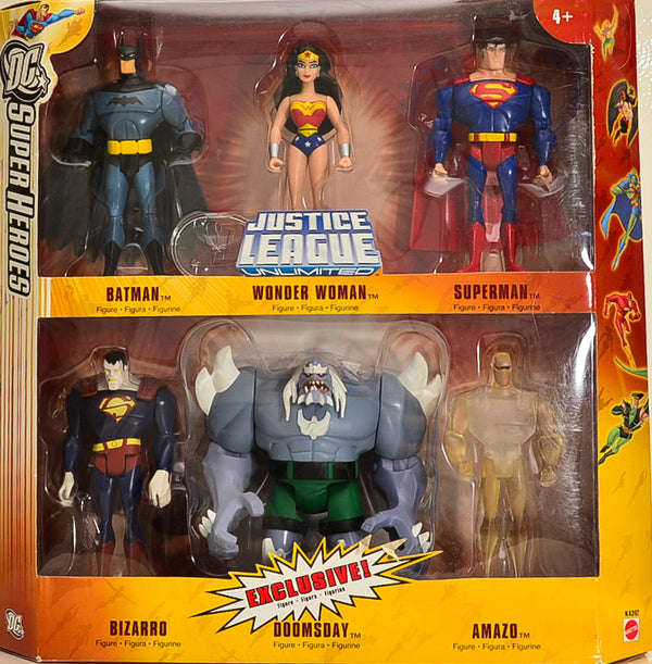 2006 Justice League Unlimited Animated Series Exclusive Action Figure 6-Pack