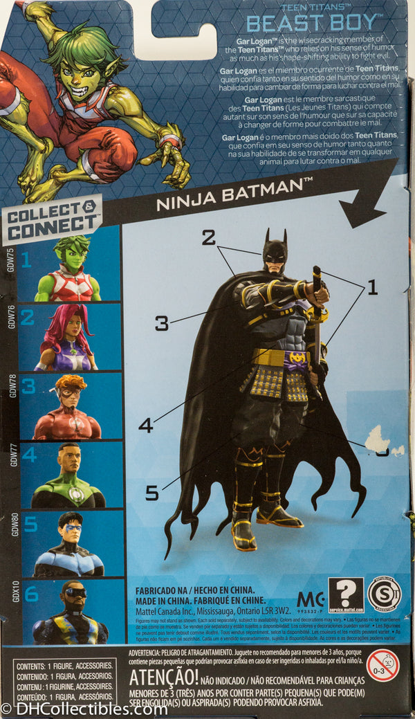 2018 Mattel DC Comics Multiverse Wave 11 ( BAF Ninja Batman) Beast Boy 6" Action Figure