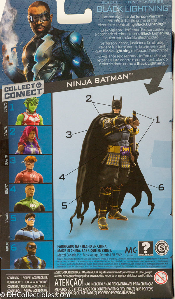 2018 Mattel DC Comics Multiverse Wave 11 ( BAF Ninja Batman) Black Lightning 6" Action Figure