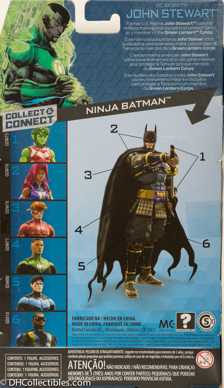 2018 Mattel DC Comics Multiverse Wave 11 ( BAF Ninja Batman) John Stewart 6" Action Figure