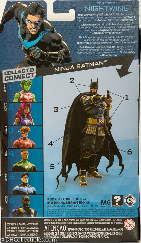 2018 Mattel DC Comics Multiverse Wave 11 ( BAF Ninja Batman) Nightwing 6" Action Figure