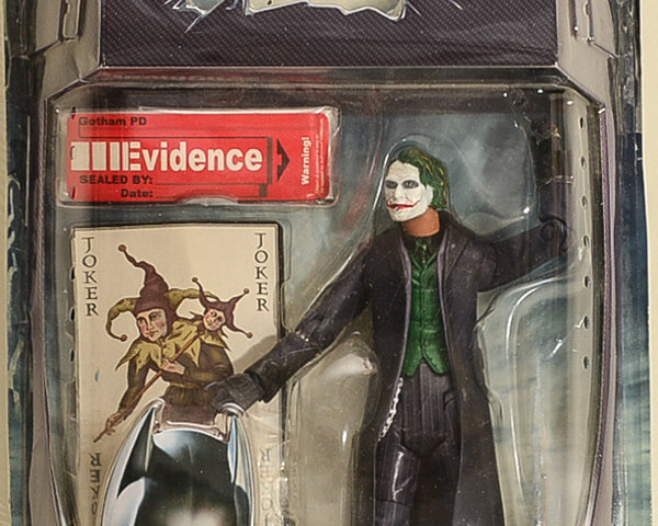 2008 Mattel The Dark Knight The Joker Action Figure w/Crime Scene Evidence