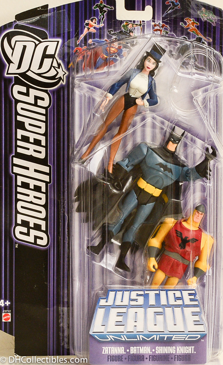 2006 Justice League Unlimited DC Super Heroes Batman, Shining Knight & Zatanna Action Figures