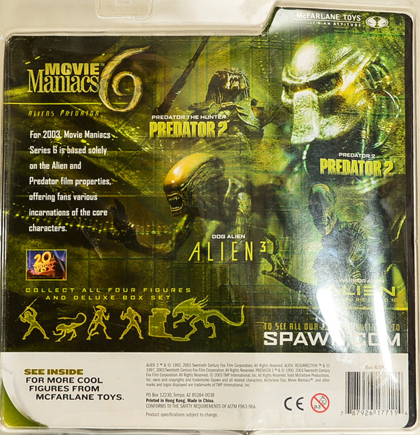 2003 McFarlane Toys Movie Maniacs Series 6 Alien and Predator Dog Alien Action Figure