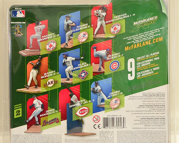 2002 McFarlane MLB SportsPicks Ken Griffey Jr Cincinnati Reds Grey Jersey Action Figure