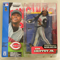2002 McFarlane MLB SportsPicks Ken Griffey Jr Cincinnati Reds Grey Jersey Action Figure
