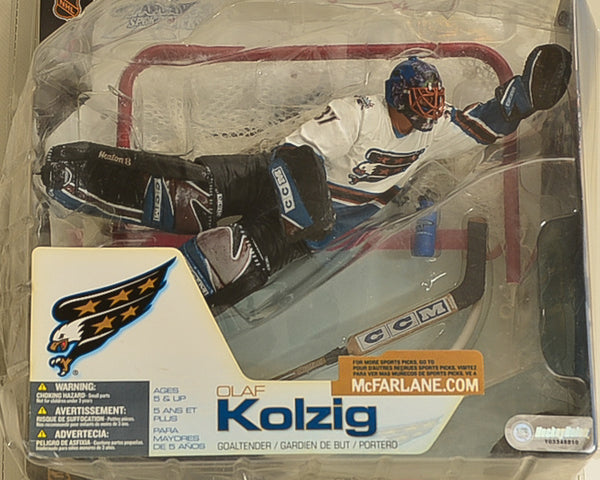 McFarlane NHL Series 3 Olaf Kolzig Chase Variant White Action Figure