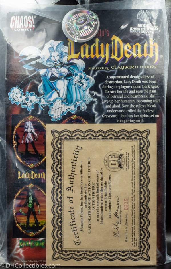 1997 Moore Action Collectibles Lady Death - Action Figure - Signed with Certificate of Authenticity