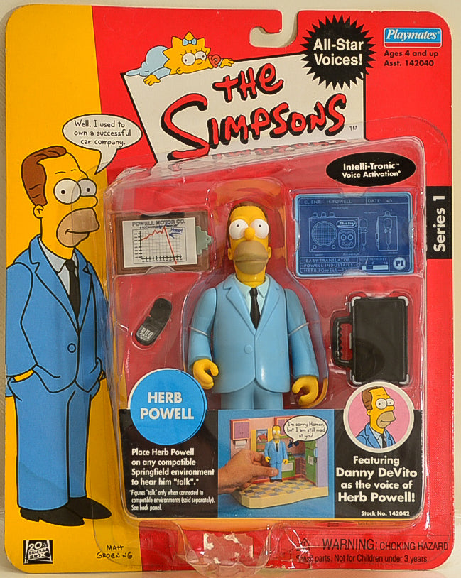 Playmates - The Simpsons - Interactive Herb Powell - Action Figure