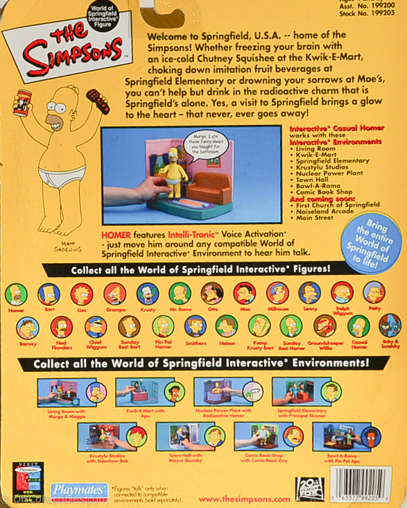 2001 Playmates The Simpsons Intelli-Tronic Series 4 Casual Homer Action Figure