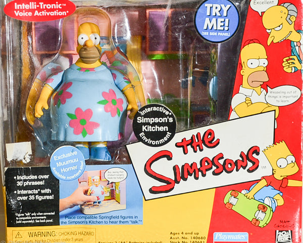 2001 Playmates The Simpsons Intelli-Tronic Simpson's Kitchen Muumuu Homer Action Figure