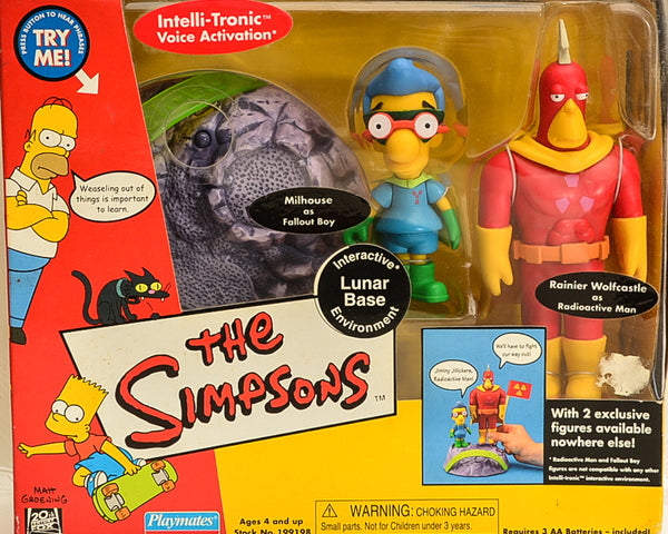 Playmates - The Simpsons - Interactive Lunar Base with Milhouse & Rainier Wolfcastle - Action Figure