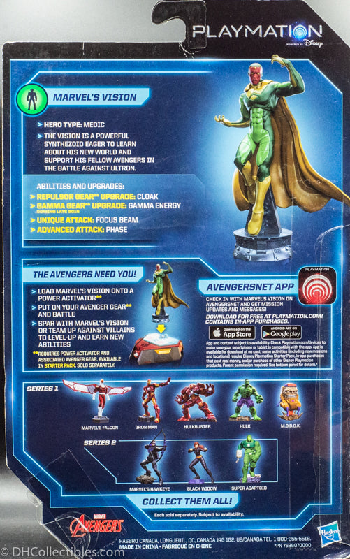 2015 Playmation Marvel Avengers Marvel's Vision Hero Smart  - Action Figure