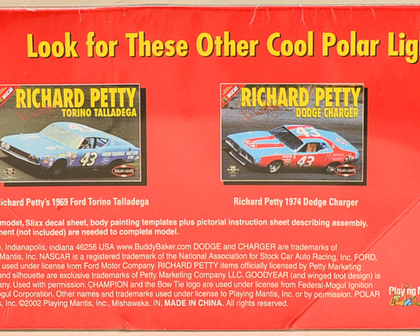 2002 Polar Lights Buddy Baker 71 Dodge Charger K&k Insurance Plastic Model Car Mountain 1:25