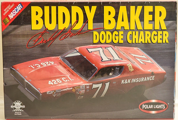 2002 Polar Lights Buddy Baker 71 Dodge Charger K&k Insurance Plastic Model Car Mountain 1:25