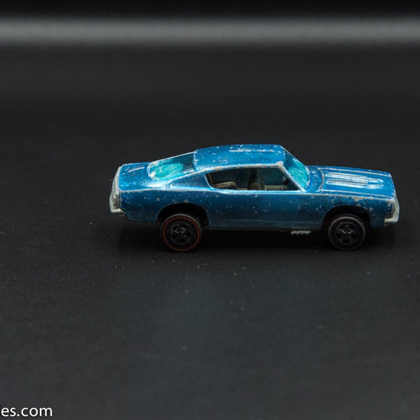 1968 Hot Wheels Redline Custom Barracuda Aqua Brown Interior