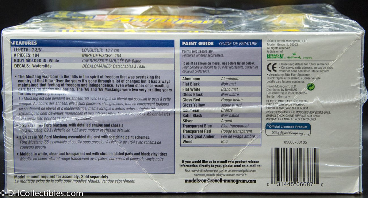 2001 Revell '69 Mustang Fastback Amigo Pack 1:25 / 1:64 Model Kit