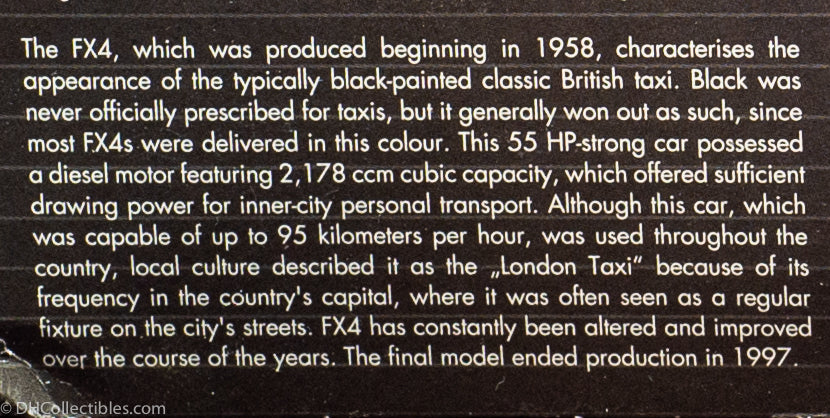 2011 Revell Austin FX4 London Taxi  #07093 1:24 Scale  - Model Kit
