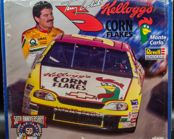 Revell Nascar 50th Anniversary Collector Tin Terry Labonte #5 Kelloggs Corn Flakes 1:24 Scale Plastic Model Kit - Includes Tin Case