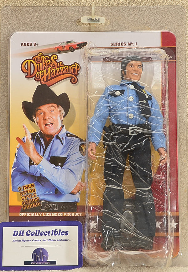 Figures Toy Co The Dukes of Hazzard Series 1 Rosco P Coltrane Action Figure 8" Mego Retro