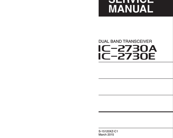 Icom IC-2730A/E Service Manual ( Digital Download )