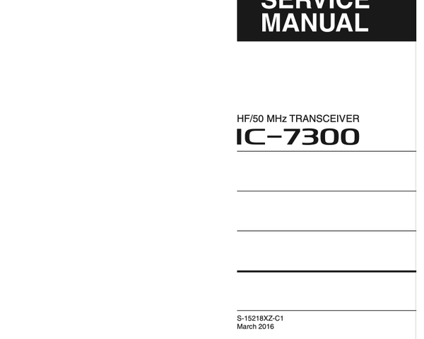 Icom IC-7300 Service Manual ( Digital Download )