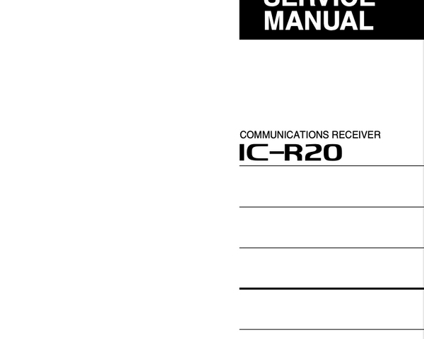 Icom IC-R20 Service Manual ( Digital Download )