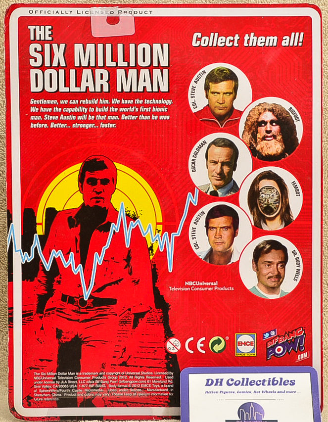 EMCE BIF BANG POW Six Million Dollar Man Bigfoot - Includes Exclusive Keychain 8" Action Figure