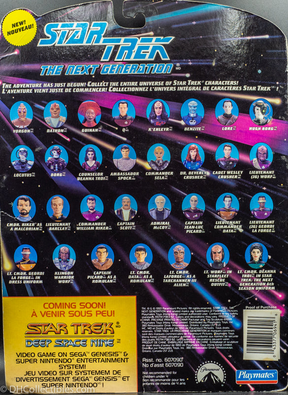 1993 Star Trek The Next Generation 7th Season Lt. Commander Data in Dress Uniform - Action Figure