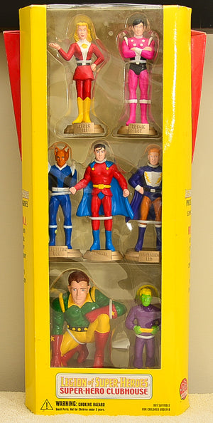 1999 DC Direct  Legion of Super-Heroes Super-Hero Clubhouse - Seven Piece Set