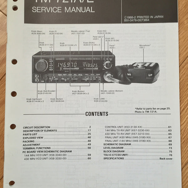 Kenwood TM-721A Service Manual