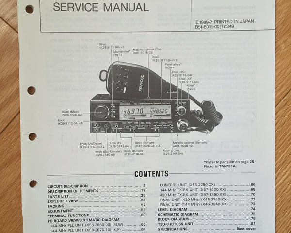 Kenwood TM-731A Service Manual