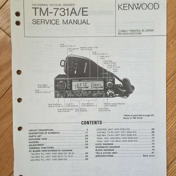 Kenwood TM-731A Service Manual
