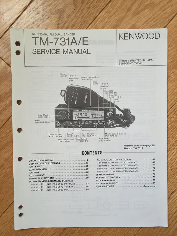 Kenwood TM-731A Service Manual