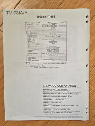 Kenwood TM-731A Service Manual