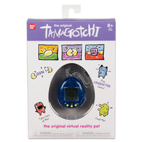 2021 Bandai Virtual Pet Handheld System Tamagotchi Translucent Blue with Yellow Buttons