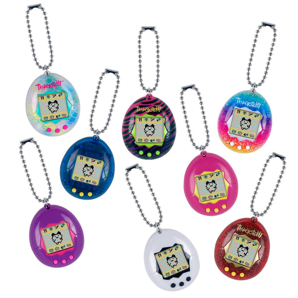2021 Bandai Virtual Pet Handheld System Tamagotchi Translucent Blue with Yellow Buttons