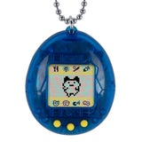 2021 Bandai Virtual Pet Handheld System Tamagotchi Translucent Blue with Yellow Buttons
