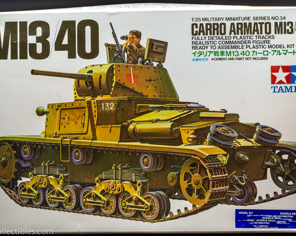 1974 Tamiya 1/35 Italian Carro Armato M13/ 40 Model Kit - Japan Import