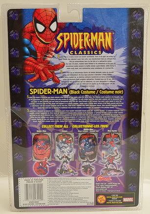 2000 ToyBiz Marvel Spider-Man Classics - Black Spider-Man with Comic Book Action Figure