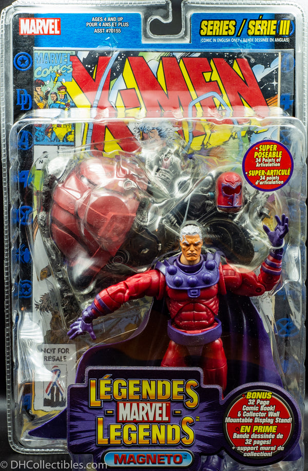 2003 ToyBiz Marvel Legends Series III X-Men Magneto & Comic Book