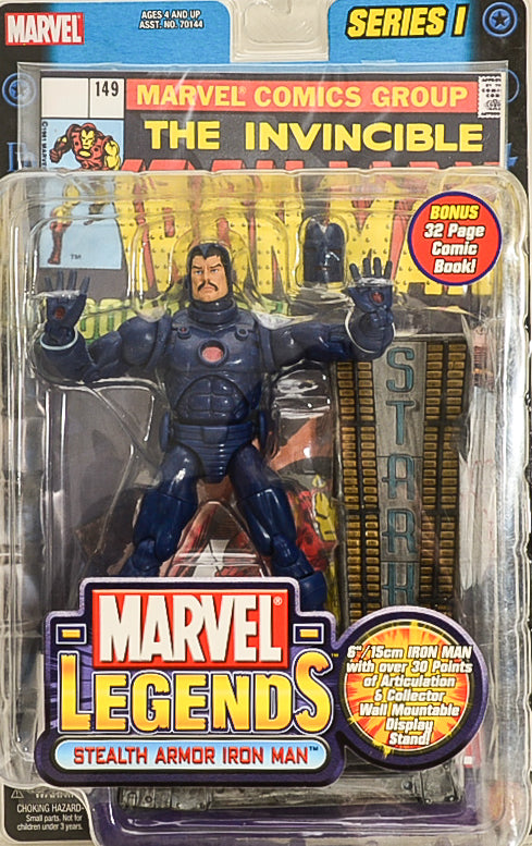 2002 Marvel Legends Series 1 Stealth Armour Iron Man Action Figure RARE
