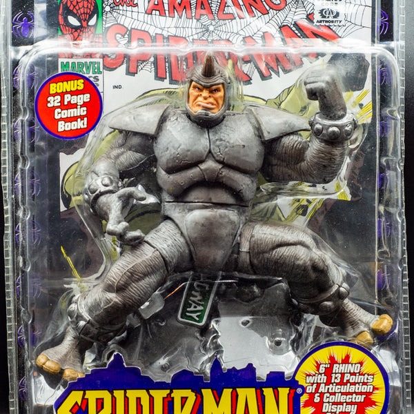2001 ToyBiz Marvel Legends Series II Spider-Man Classics  Rhino & Comic Book